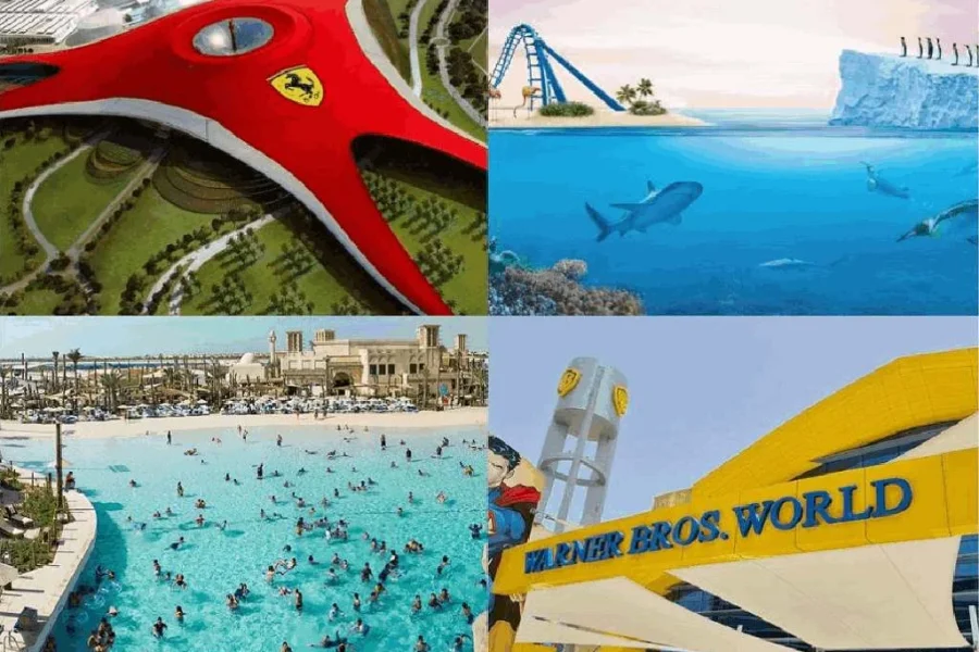 Ferrari + Yas Water + Warner Bros+ Sea World 1 Day Any 2 Park Tour – Without Transfer